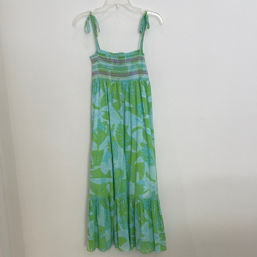 Lilly Pulitzer Green and Blue Maxi Dress